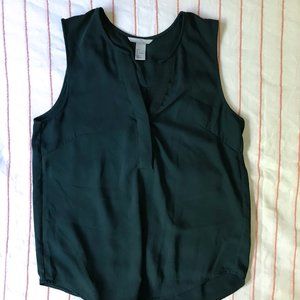 H&M forest-green blouse